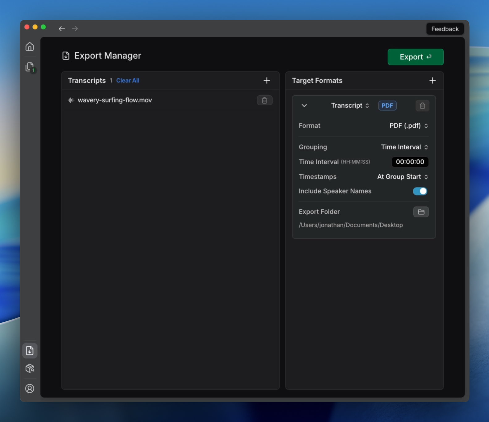 Export Format Options, Character Limits, Regex Search